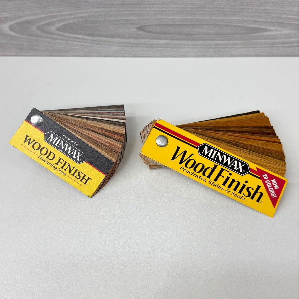 Minwax Wood Finish Stain Color Sample Swatches Fan Deck Set of 2 Interior Design